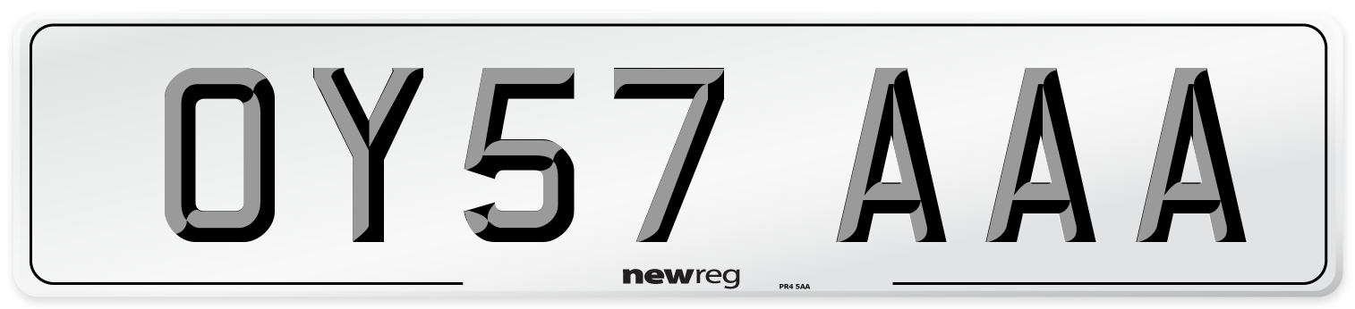 OY57 AAA Number Plate from New Reg